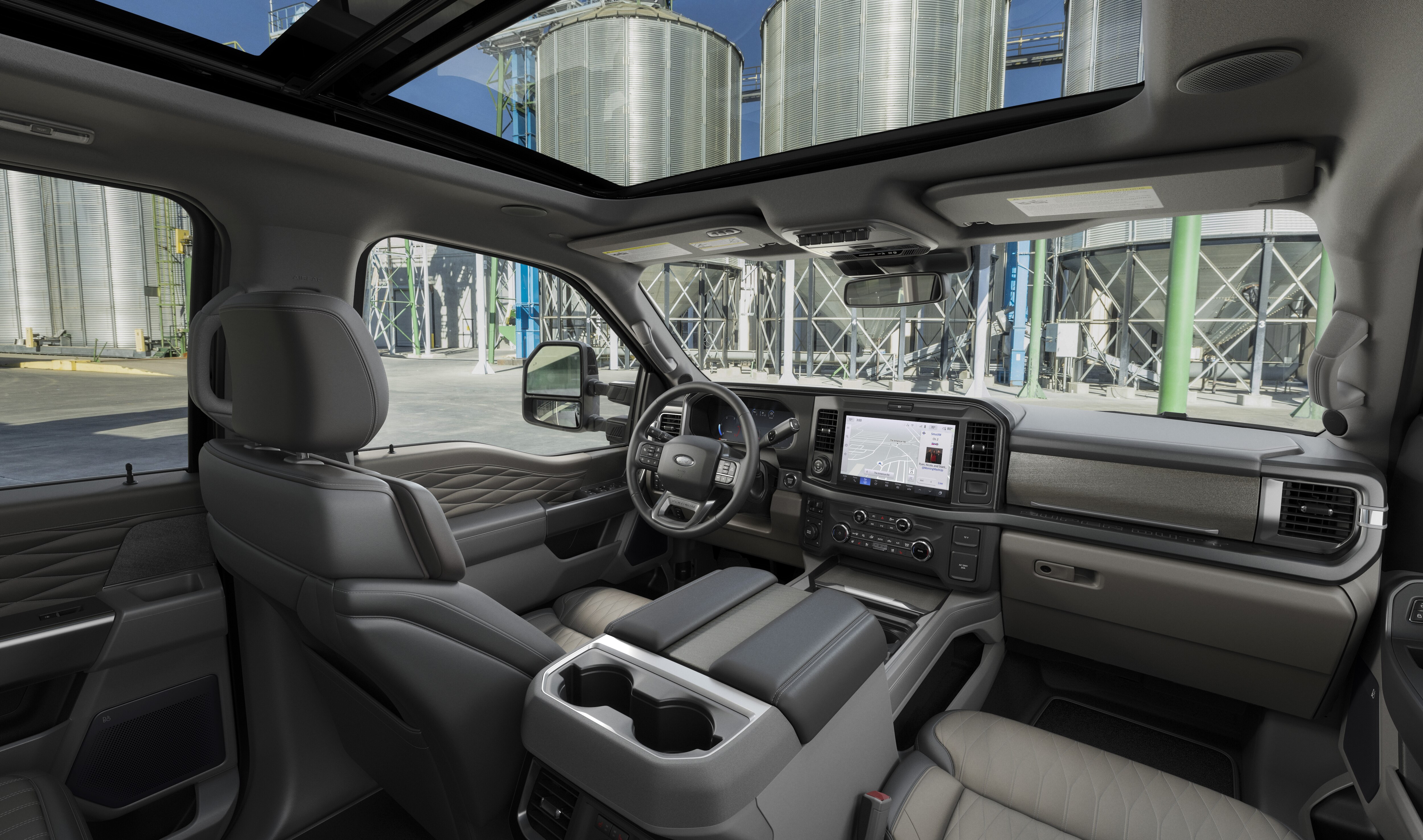 2025 Super Duty F-350 Platinum Plus with Smoked Truffle Interior.
